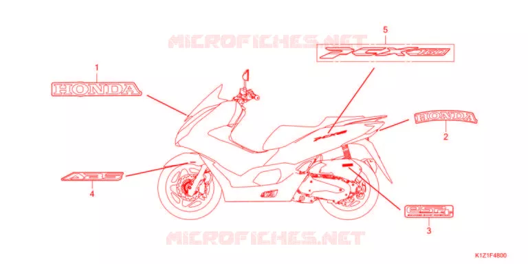 AUTOCOLLANTS Honda SCOOTER 150 PCX 2021  WW150AM