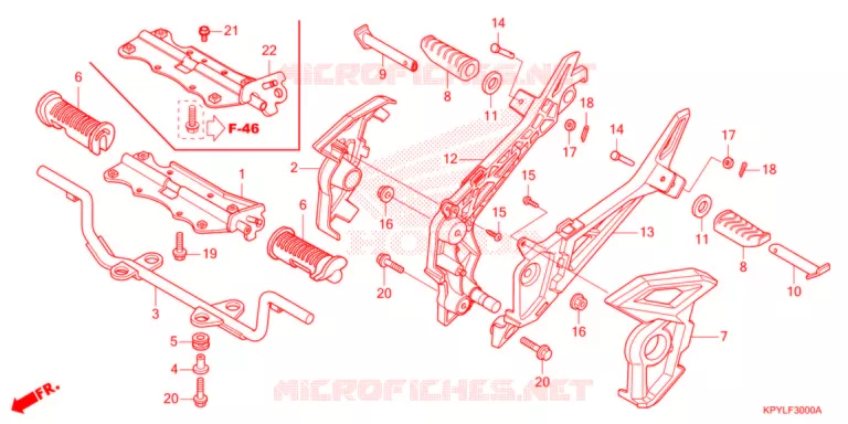 REPOSE PIED Honda MOTO 125 XRM 2022  CFT125MRCM