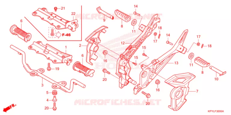 REPOSE PIED Honda MOTO 125 XRM 2021  CFT125MRM