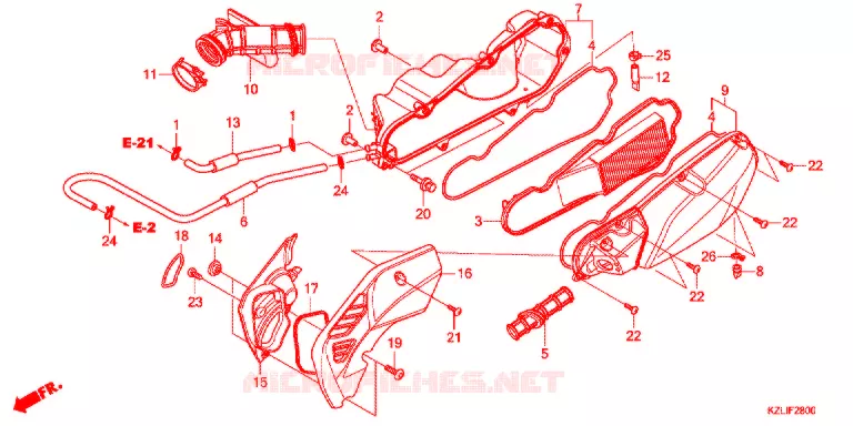 FILTRE A AIR (NSC110C/S/CSF-C) Honda SCOOTER 110 SPACY 2017  NSC110CC