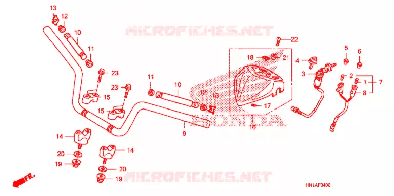 GUIDON Honda ATV 400 FOURTRAX 2007  TRX400EX7