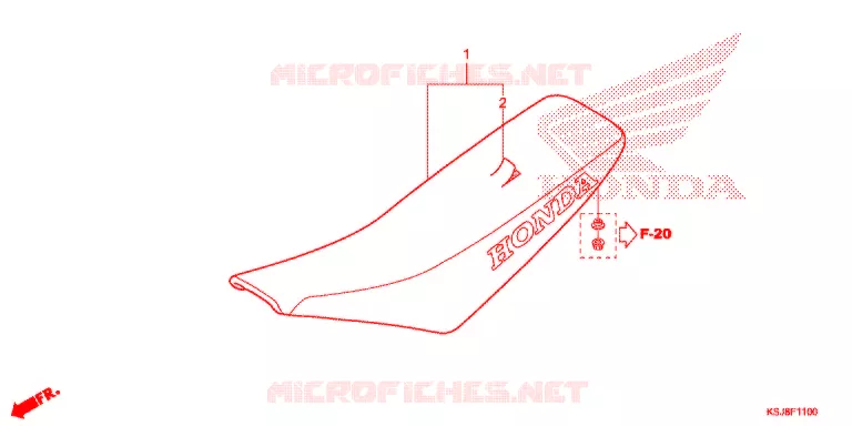 SELLE Honda MOTO 100 CRF 2012  CRF100FC