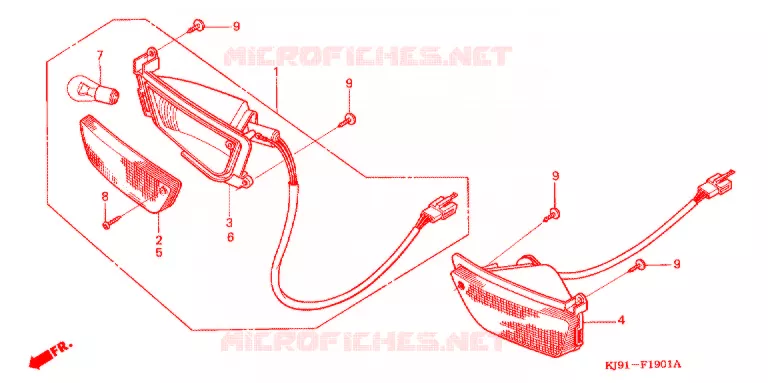 CLIGNOTANT AVANT (CH125H/N/P/R) Honda SCOOTER 125 SPACY 1987  CH125H