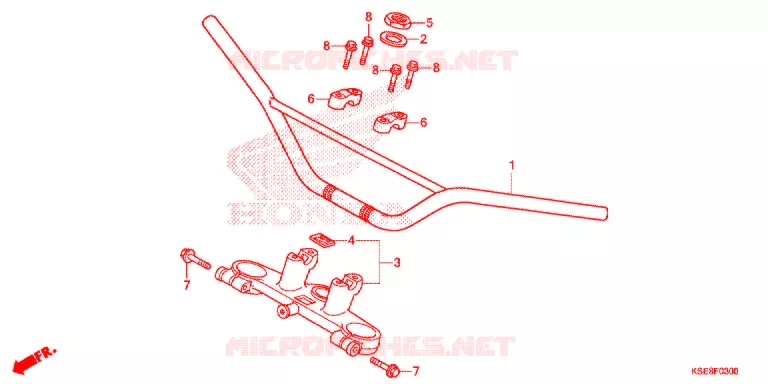 GUIDON - TE DE FOURCHE Honda MOTO 150 CRF 2017  CRF150RBH