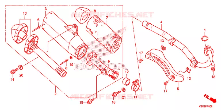 SILENCIEUX D'ECHAPPEMENT Honda MOTO 150 CRF 2017  CRF150RBH