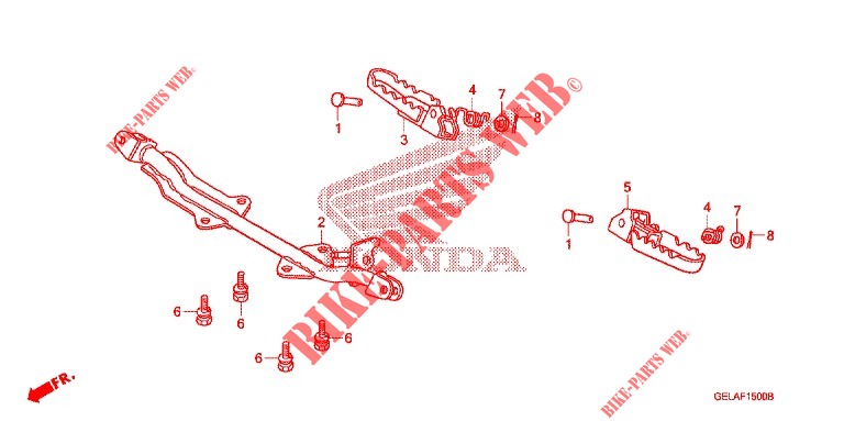 REPOSE PIED pour Honda CRF 50 de 2011