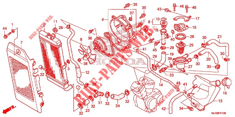 RADIATEUR pour Honda SHADOW VT 750 SPIRIT de 2014