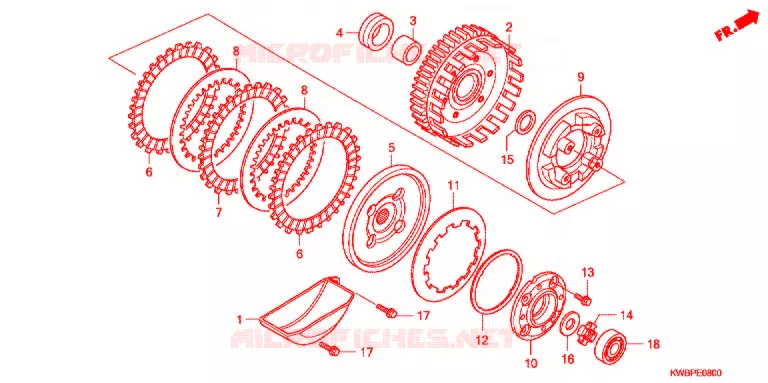 EMBRAYAGE Honda MOTO 110 WAVE 2011  AFP110CSA