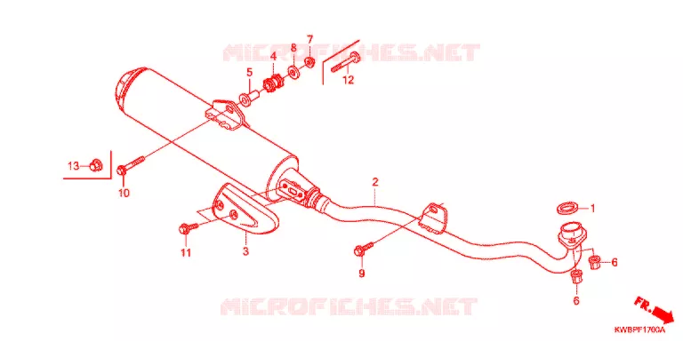 SILENCIEUX D'ECHAPPEMENT Honda MOTO 110 WAVE 2010  AFP110CSA