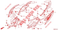 CARENAGE ARRIERE pour Honda DASH 110 SPOKED WHEELS de 2012