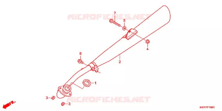 SILENCIEUX D'ECHAPPEMENT Honda MOTO 100 WAVE 2011  AFS100MDB