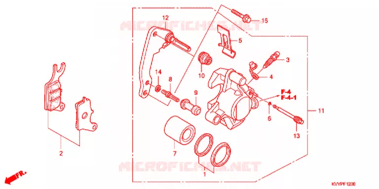 ETRIER DE FREIN AVANT Honda SCOOTER 110 BEAT 2011  ACC110CSB