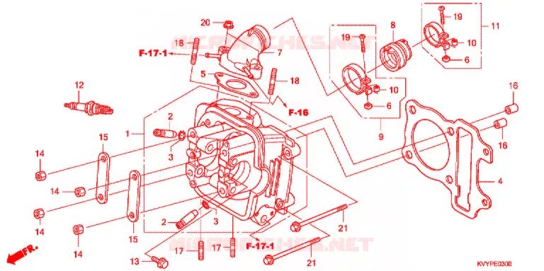 CULASSE Honda SCOOTER 110 BEAT 2013  ACC110CSC