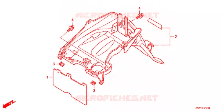 GARDE-BOUE ARRIERE Honda SCOOTER 110 BEAT 2012  ACC110CSC
