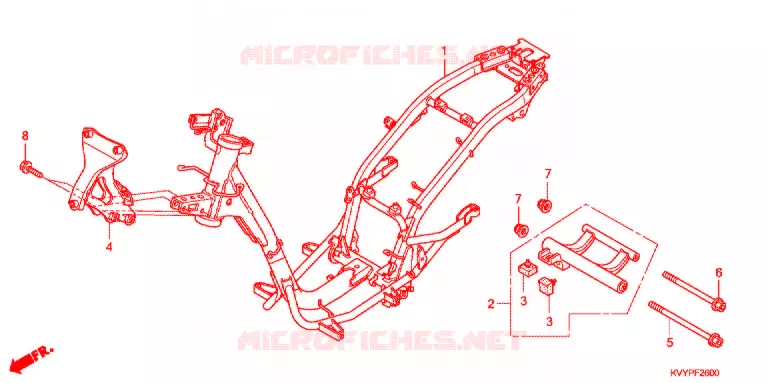 CADRE Honda SCOOTER 110 BEAT 2010  ANC110CSP9
