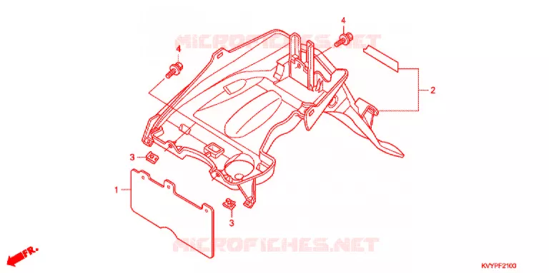 GARDE-BOUE ARRIERE Honda SCOOTER 110 BEAT 2009  ANC110CSP9