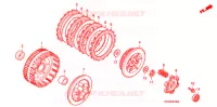 EMBRAYAGE pour Honda WAVE 125  PGMFi,  Electric start de 2008