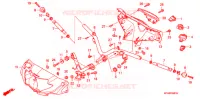 TUYAU DE GUIDON/REVETEMENT DE GUIDON/COMMUTATEUR (2) pour Honda WAVE 125  PGMFi,  Electric start de 2008