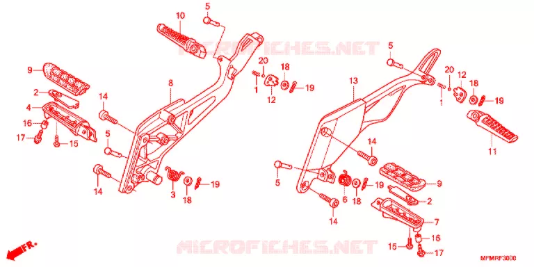 REPOSE PIED Honda MOTO 400 CB 2024  CB400AL