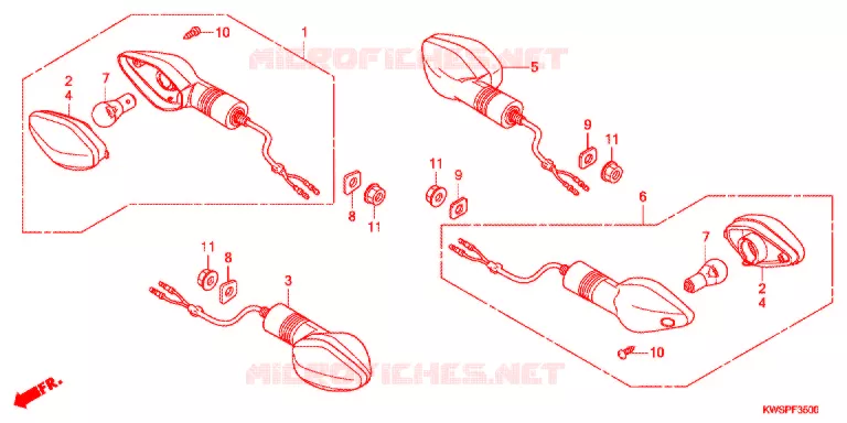 CLIGNOTANT Honda MOTO 110 CB 2012  CBF110MSB