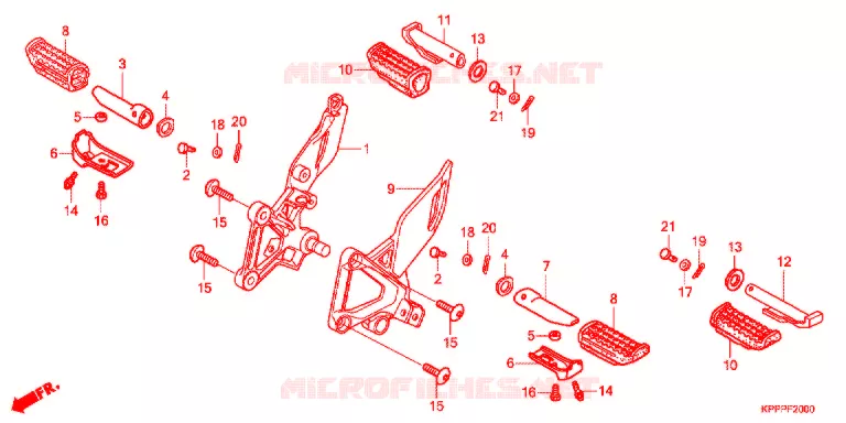 REPOSE PIED Honda MOTO 150 CBR 2016  CBR150RF