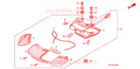 FEUX COMBINES ARRIERE (1) pour Honda XRM 110 KICK START de 2002