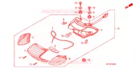 FEUX COMBINES ARRIERE (1) pour Honda XRM 110 ELECTRIC START de 2002