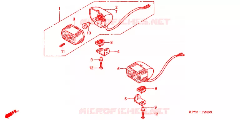 CLIGNOTANT AVANT Honda MOTO 110 XRM 2002  CFT110M2