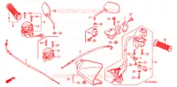 COMMUTATEUR/CABLE/MIROIR (1) pour Honda XRM 110 ELECTRIC START de 2004