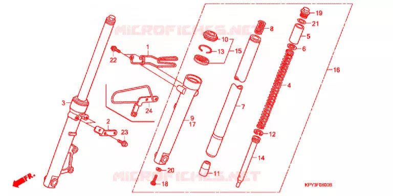 FOURCHE Honda MOTO 110 XRM 2004  CFT110M3