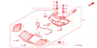 FEUX COMBINES ARRIERE (1) pour Honda XRM 110 ELECTRIC START LIMITED EDITION de 2003