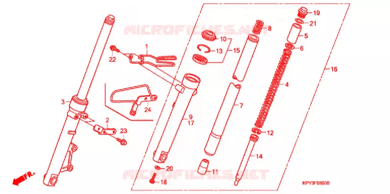 FOURCHE Honda MOTO 110 XRM 2003  CFT110M4