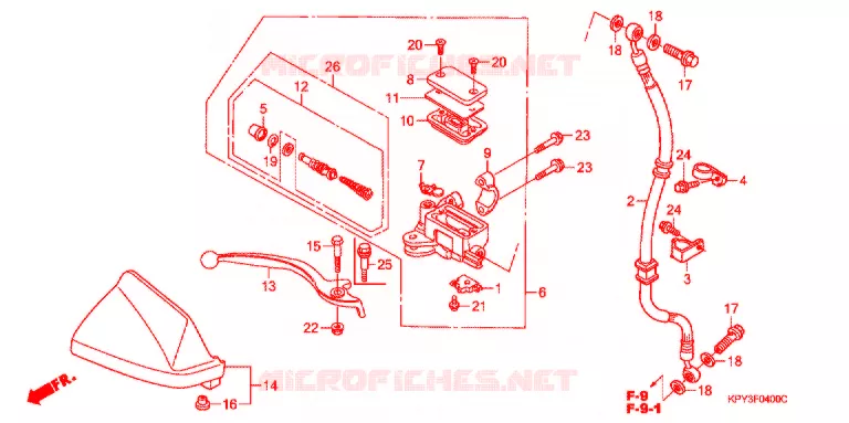 MAITRE CYLINDRE DE FREIN AVANT Honda MOTO 110 XRM 2004  CFT110M4