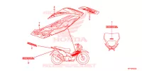 AUTOCOLLANTS pour Honda XRM 125 MOTARD de 2015
