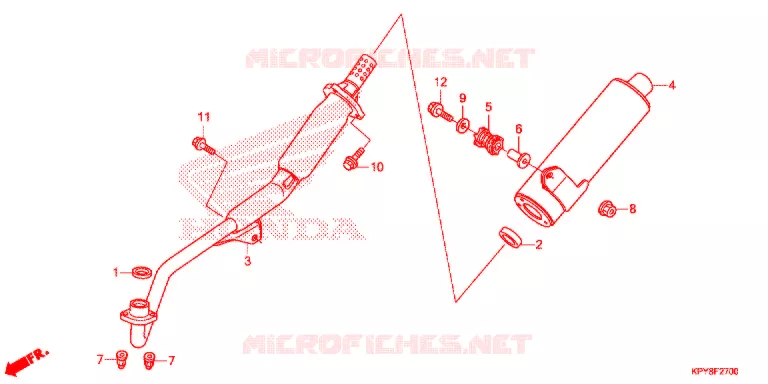 SILENCIEUX D'ECHAPPEMENT Honda MOTO 125 XRM 2015  CFT125MRCE