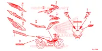 MARQUE/RAYURE (CFT125MRL/MSL/MRCL) pour Honda XRM 125 MOTARD de 2020