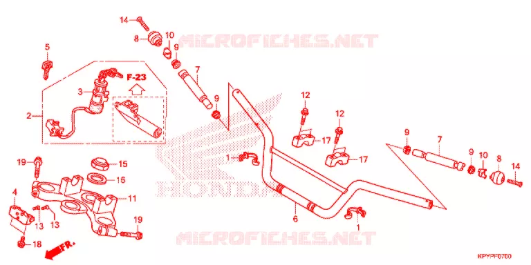 GUIDON - TE DE FOURCHE Honda MOTO 125 XRM 2021  CFT125MRCL