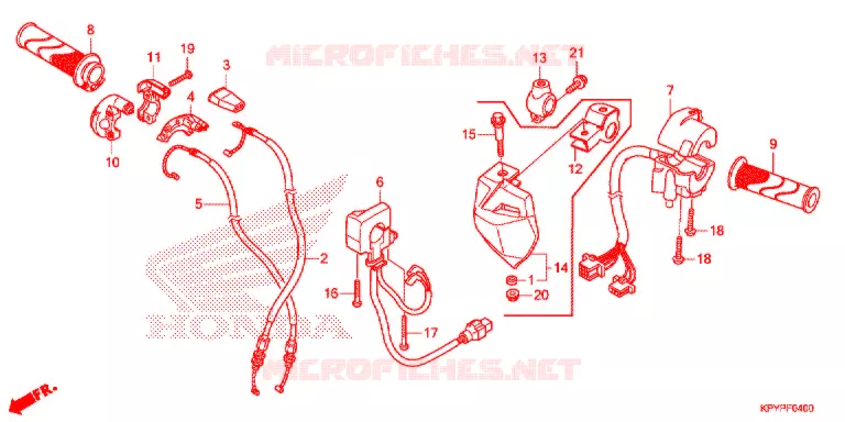 COMMODO - LEVIER - CABLE Honda MOTO 125 XRM 2017  CFT125MSJ