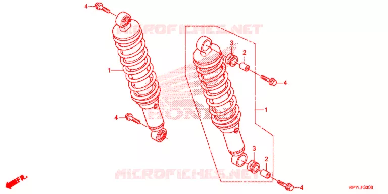 AMORTISSEUR ARRIERE Honda MOTO 125 XRM 2021  CFT125MSL_2PH