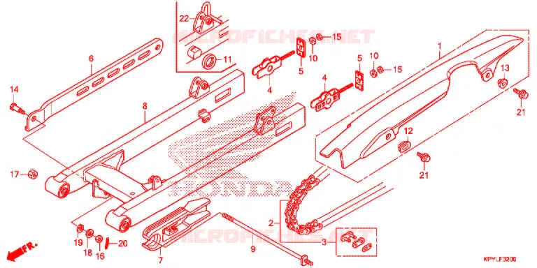 BRAS OSCILLANT Honda MOTO 125 XRM 2021  CFT125MSL_2PH