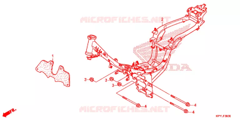 CADRE Honda MOTO 125 XRM 2021  CFT125MSL_2PH