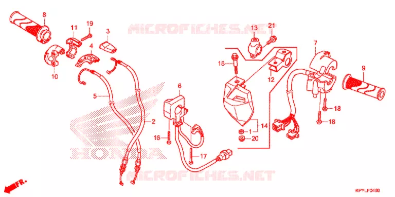 COMMODO - LEVIER - CABLE Honda MOTO 125 XRM 2021  CFT125MSL_2PH