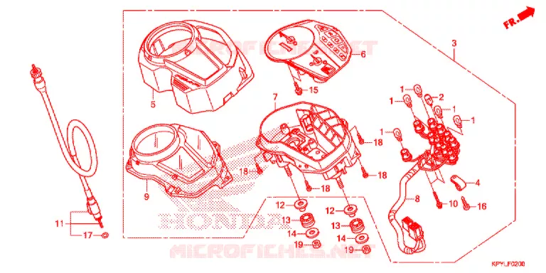 COMPTEUR COMBINE (CFT125MRL/MSL/MRCL) Honda MOTO 125 XRM 2021  CFT125MSL_2PH