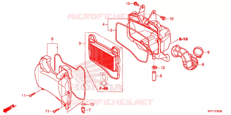 FILTRE A AIR Honda MOTO 125 XRM 2021  CFT125MSL_2PH