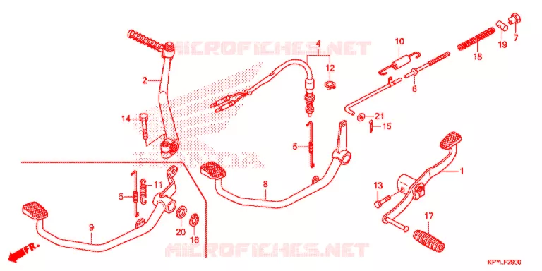 PEDALE - KICK Honda MOTO 125 XRM 2021  CFT125MSL_2PH
