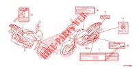 ETIQUETTE DE PRECAUTIONS pour Honda CB 125 KICK START de 2013