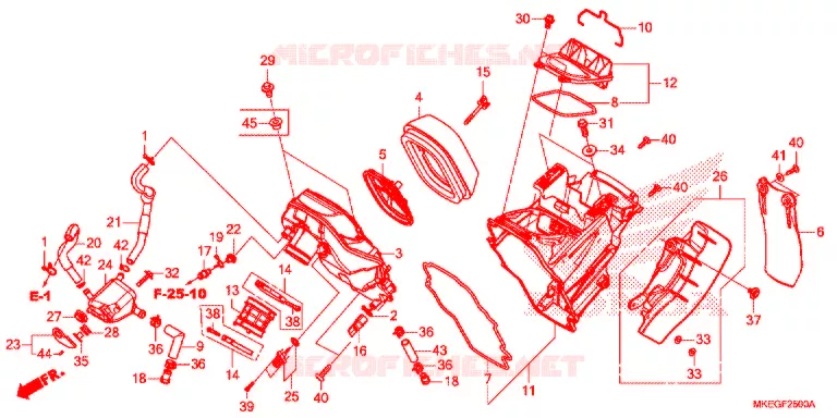 FILTRE A AIR Honda MOTO 450 CRF 2020  CRF450LL