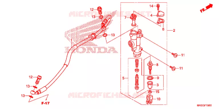 MAITRE CYLINDRE DE FREIN ARRIERE Honda MOTO 450 CRF 2020  CRF450LL