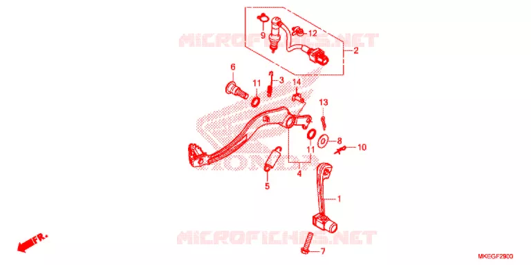 PEDALE Honda MOTO 450 CRF 2020  CRF450LL