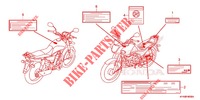 ETIQUETTE DE PRECAUTIONS pour Honda TMX 150 SUPREMO de 2012